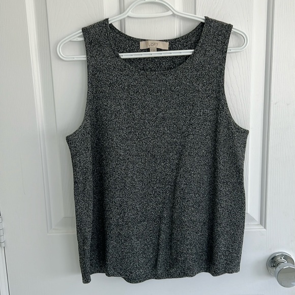 Loft size medium tank top. Black and white speckled - Picture 1 of 4